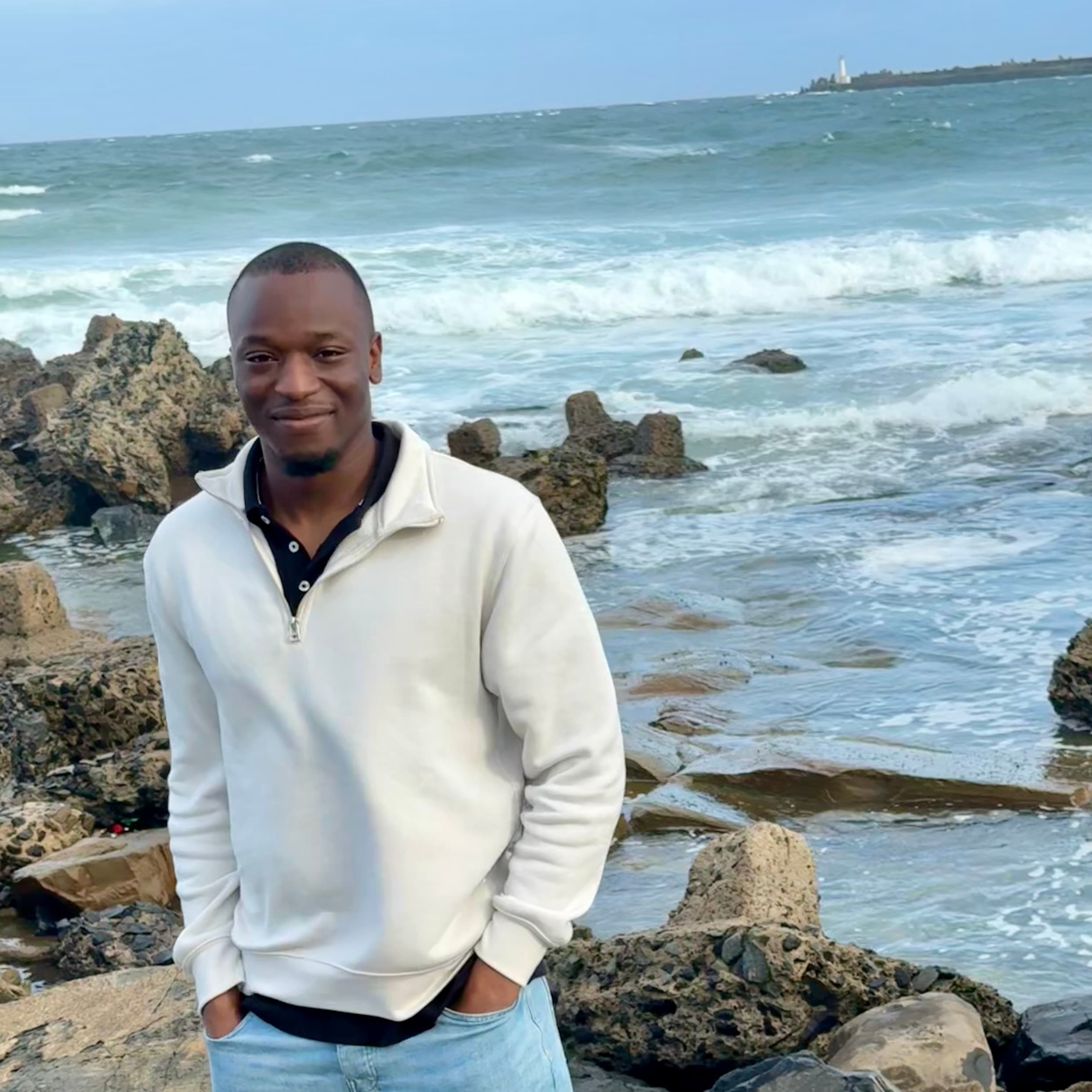 OD Babalola, by the sea